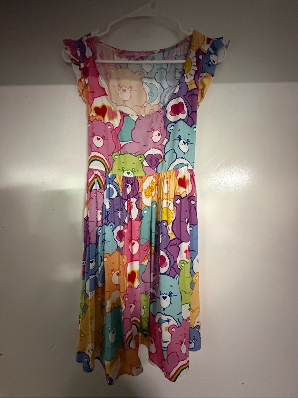 Dolls Kill Multicolor Care Bears Print Dress with Pink Label